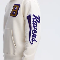 Fanatics Oatmeal Baltimore Ravens IconicFleece Letterman Hoodie