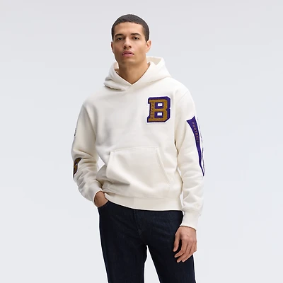 Fanatics Oatmeal Baltimore Ravens IconicFleece Letterman Hoodie
