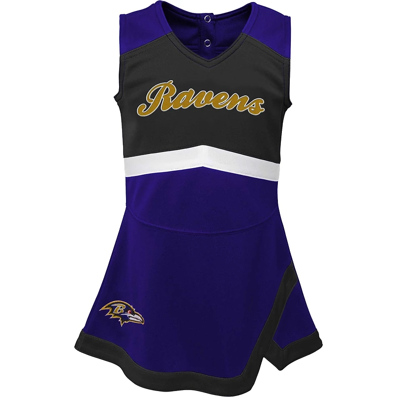 Robe pull violette pour bébé Baltimore Ravens Cheer Captain fille