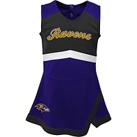 Robe pull violette pour bébé Baltimore Ravens Cheer Captain fille