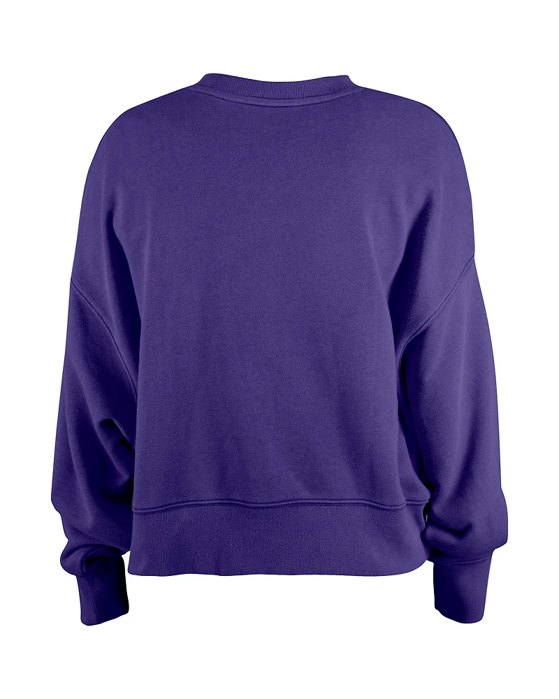 Sweat-shirt violet à paillettes pour fille New Era des Baltimore Ravens