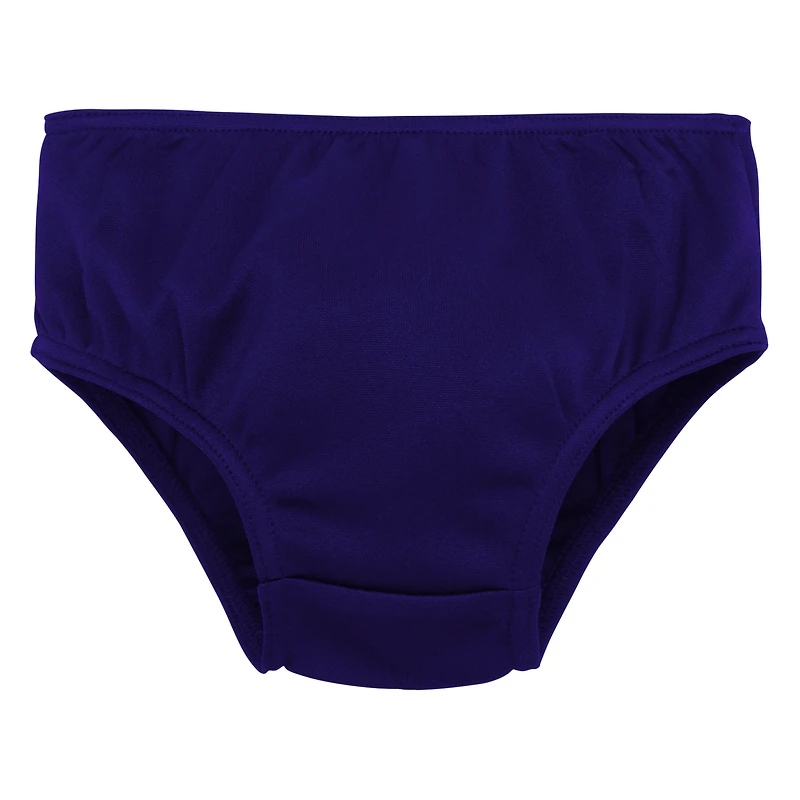 Ensemble de pom-pom girl deux pièces violet Baltimore Ravens pour petites filles, avec bloomer