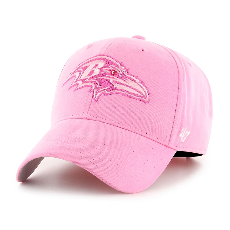 Casquette ajustable rose MVP des Ravens de Baltimore pour fille '47