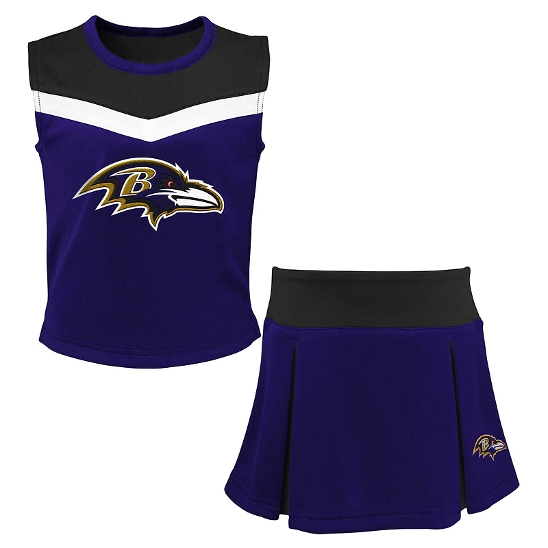 Ensemble de pom-pom girl violet Baltimore Ravens Spirit deux pièces pour jeune fille