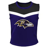 Ensemble de pom-pom girl violet Baltimore Ravens Spirit deux pièces pour jeune fille