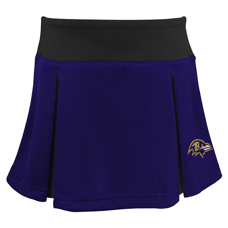 Ensemble de pom-pom girl violet Baltimore Ravens Spirit deux pièces pour jeune fille