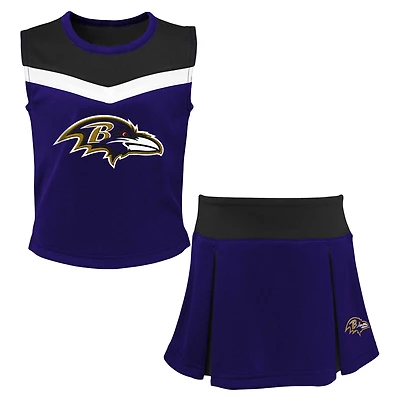 Ensemble de pom-pom girl violet Baltimore Ravens Spirit deux pièces pour jeune fille