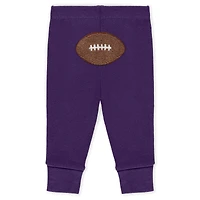 Infant & Newborn WEAR by Erin Andrews Baltimore Ravens Three-Piece Turn Me Around Bodysuits Pant Set