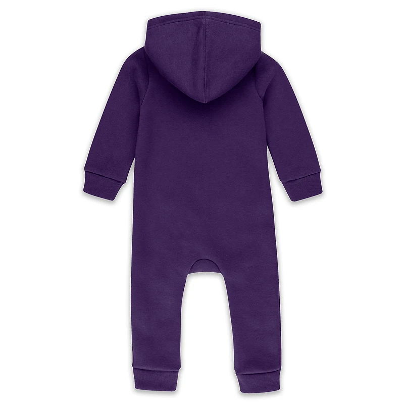 Infant & Newborn WEAR by Erin Andrews Purple Baltimore Ravens Hooded Fleece Full-Zip Coverall