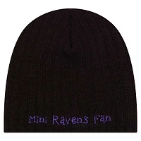 Mini bonnet tricoté noir Baltimore Ravens de New Era pour bébé