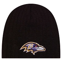 Mini bonnet tricoté noir Baltimore Ravens de New Era pour bébé
