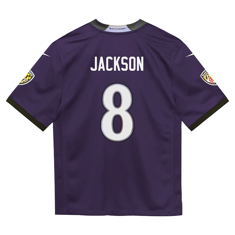 Maillot de match Nike Lamar Jackson violet pour bébé, équipe des Ravens Baltimore