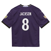 Maillot de match Nike Lamar Jackson violet pour bébé, équipe des Ravens Baltimore