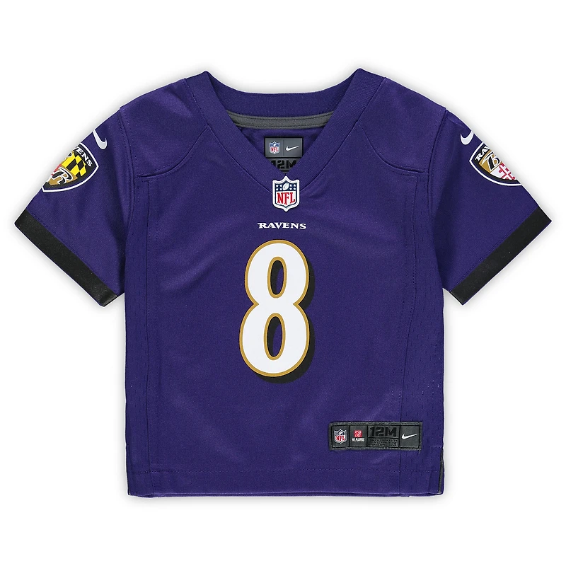Maillot de jeu Nike violet Lamar Jackson pour enfant des Ravens Baltimore