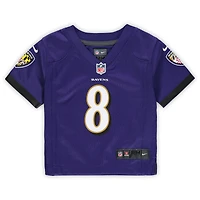 Maillot de jeu Nike violet Lamar Jackson pour enfant des Ravens Baltimore