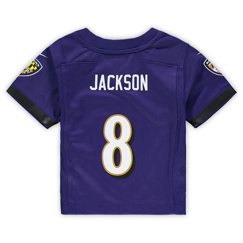 Maillot de jeu Nike violet Lamar Jackson pour enfant des Ravens Baltimore