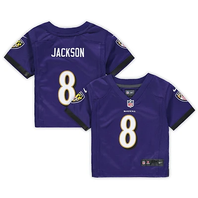 Maillot de jeu Nike violet Lamar Jackson pour enfant des Ravens Baltimore
