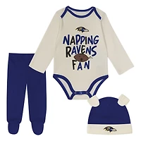 Ensemble trois pièces Little Champ des Baltimore Ravens pour bébé Outerstuff