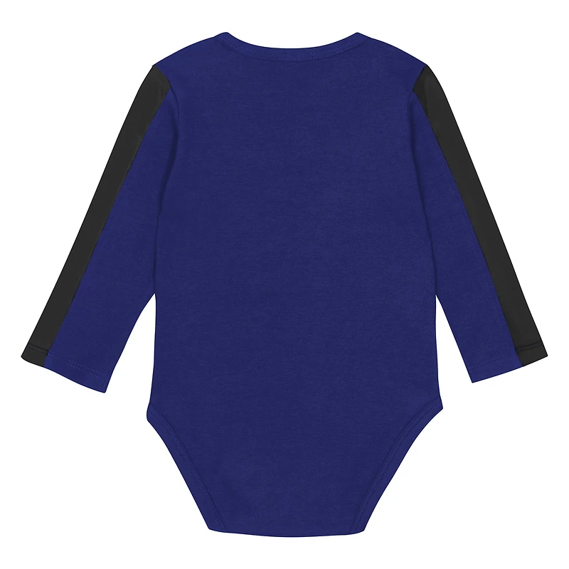 Infant Outerstuff Purple/Black Baltimore Ravens Double Down Bodysuits and Pants 3-Piece Set