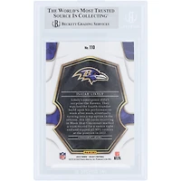 Carte de recrue authentifiée signée Isaiah Likely Baltimore Ravens Panini Select n° 110 2022 par les fanatiques de Beckett