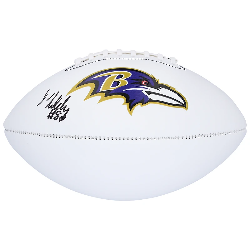 Isaiah Likely Baltimore Ravens Autographed Franklin White Panel Football