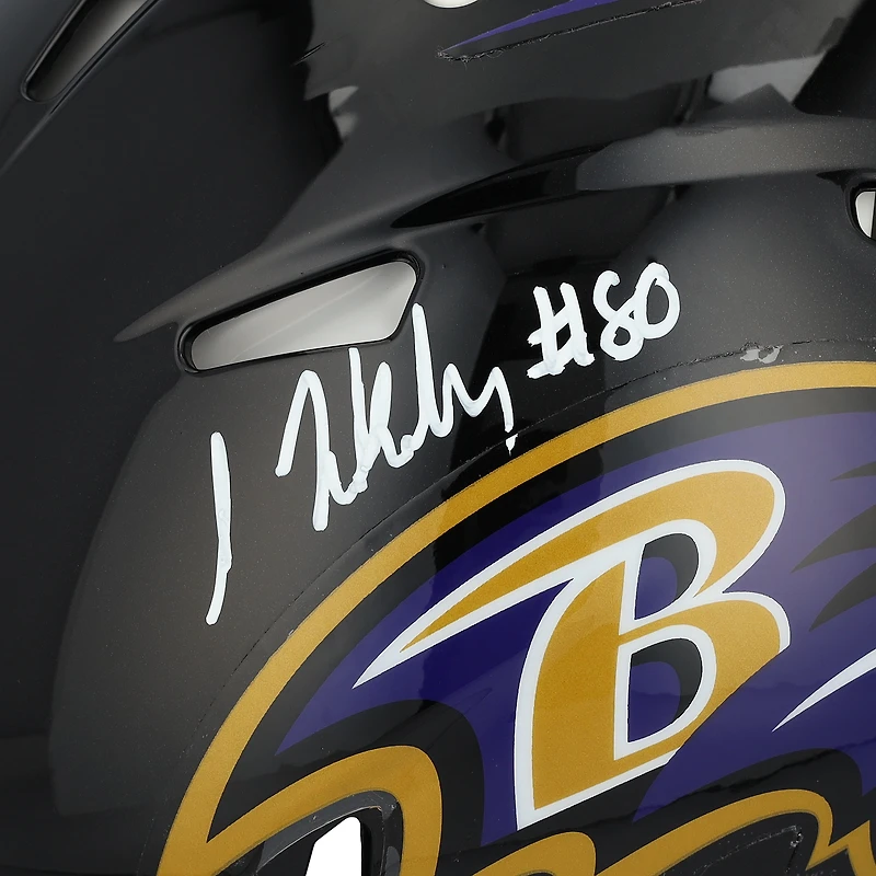 Isaiah Likely Baltimore Ravens Autographed Riddell Speed Authentic Helmet 