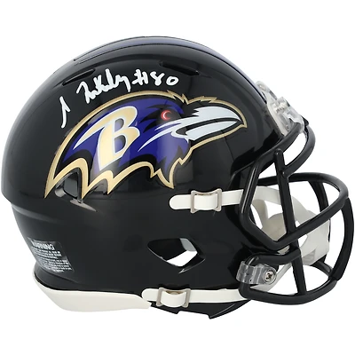 Isaiah Likely Baltimore Ravens Autographed Riddell Speed Mini Helmet