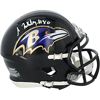 Isaiah Likely Baltimore Ravens Autographed Riddell Speed Mini Helmet