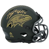 Kyle Hamilton Baltimore Ravens Autographed Riddell 2025 Salute To Service Speed Mini Helmet  