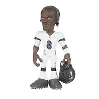 Figurine en vinyle GameChanger de 6 pouces de Lamar Jackson Baltimore Ravens Series 1 - Recherchez des variantes de couleurs unies rares