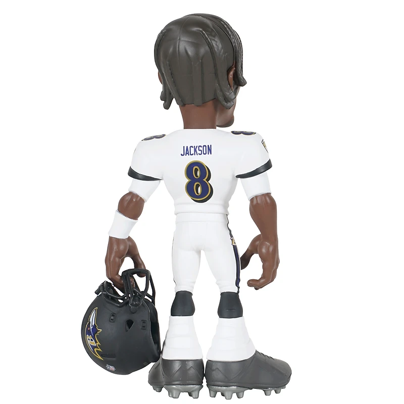 Figurine en vinyle GameChanger de 6 pouces de Lamar Jackson Baltimore Ravens Series 1 - Recherchez des variantes de couleurs unies rares