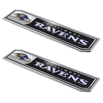 Logo Brands  Baltimore Ravens 2-Pack Embossed Truck Emblem Set