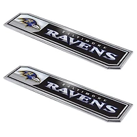 Logo Brands  Baltimore Ravens 2-Pack Embossed Truck Emblem Set