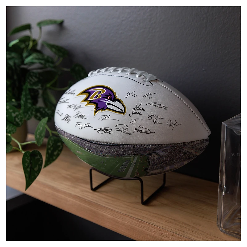Ballon de football américain autographié Logo Brands Baltimore Ravens 2025