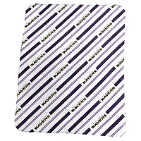 Couverture polaire à rayures verticales classiques 50" x 60" des Baltimore Ravens, logo de la marque