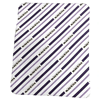 Logo Brands Baltimore Ravens 50" x 60" Classic Vertical Stripe Fleece Throw Blanket
