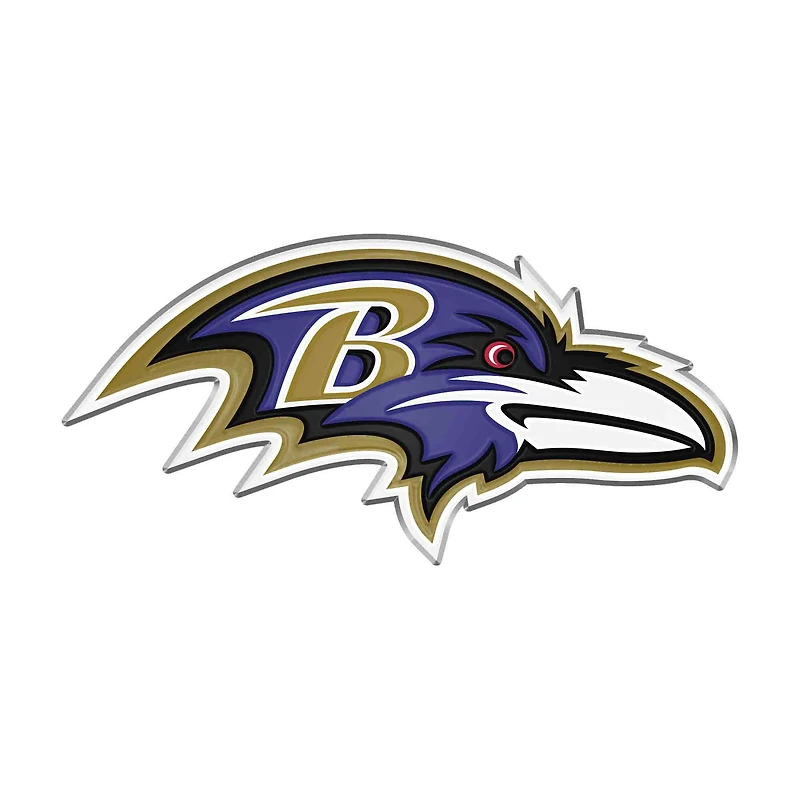 Emblème de voiture en relief couleur des Ravens de Baltimore