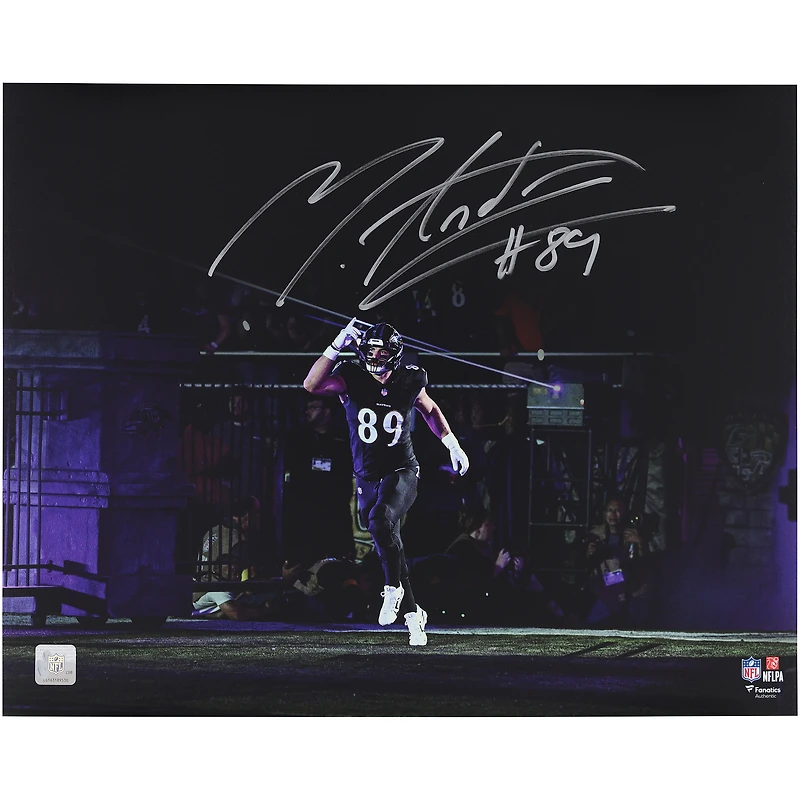 Photo dédicacée de Mark Andrews (Baltimore Ravens) - Entrée de la fumée (40,6 x 50,8 cm)