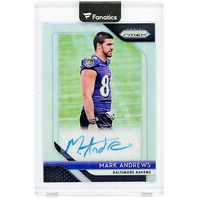 Carte de recrue autographiée de Mark Andrews (Ravens de Baltimore) 2018 Panini Prizm Silver Prizm #RA-MAN