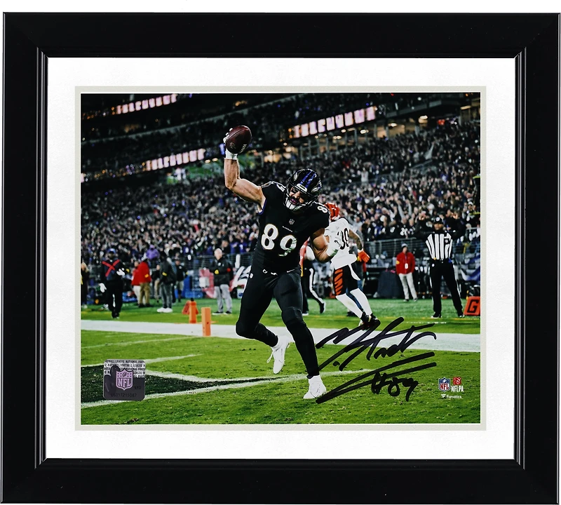 Photographie autographiée de Mark Andrews des Baltimore Ravens lors du touchdown de 20 x 25 cm