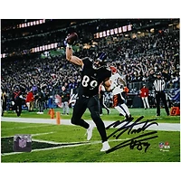 Photographie autographiée de Mark Andrews des Baltimore Ravens lors du touchdown de 20 x 25 cm