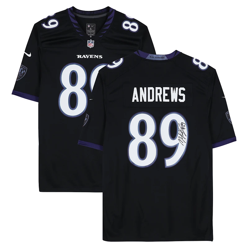 Mark Andrews Baltimore Ravens Autographed Black Nike 2026 Alternate Game Jersey