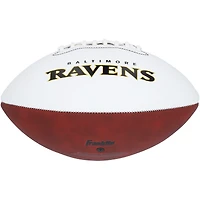 Ballon de football Franklin White Panel autographié par Mark Andrews Baltimore Ravens
