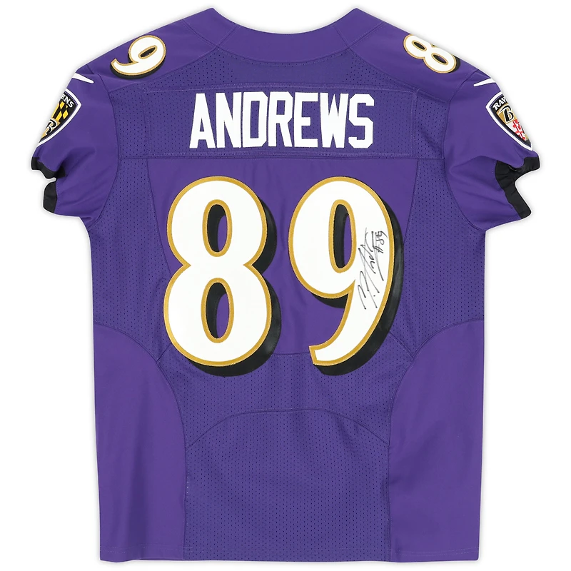 Maillot Nike Elite violet dédicacé par Mark Andrews des Baltimore Ravens