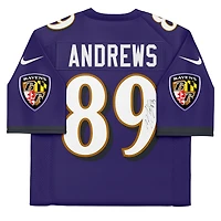 Maillot Nike Elite violet dédicacé par Mark Andrews des Baltimore Ravens