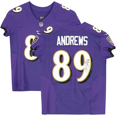 Maillot Nike Elite violet dédicacé par Mark Andrews des Baltimore Ravens