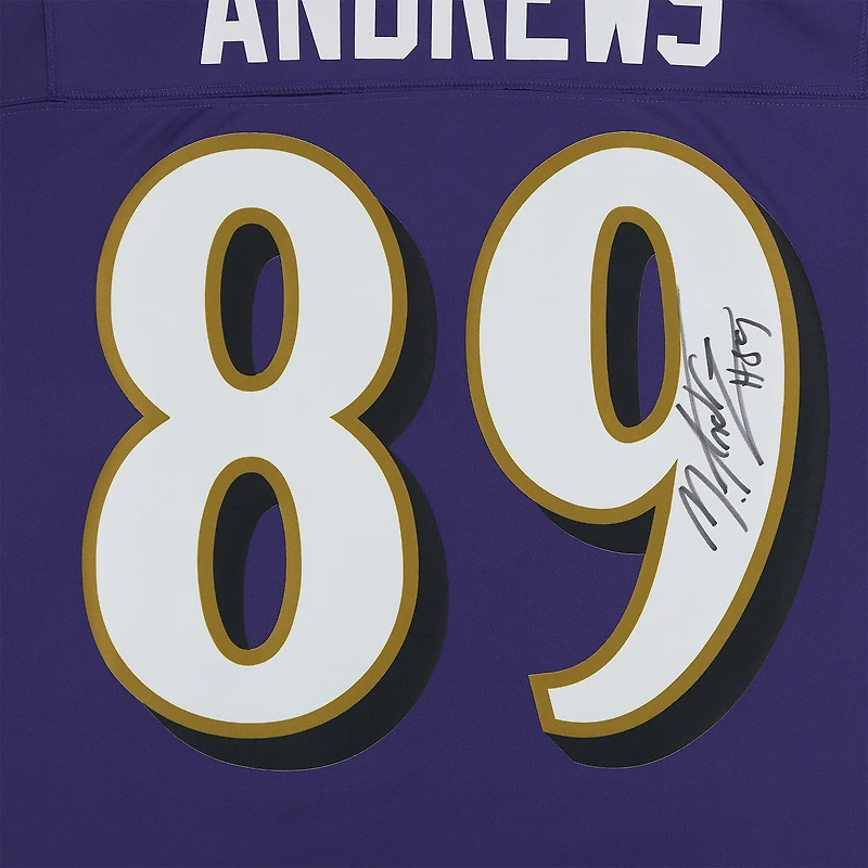 Mark Andrews Baltimore Ravens Autographed Purple Nike Vapor F.U.S.E. Limited Jersey