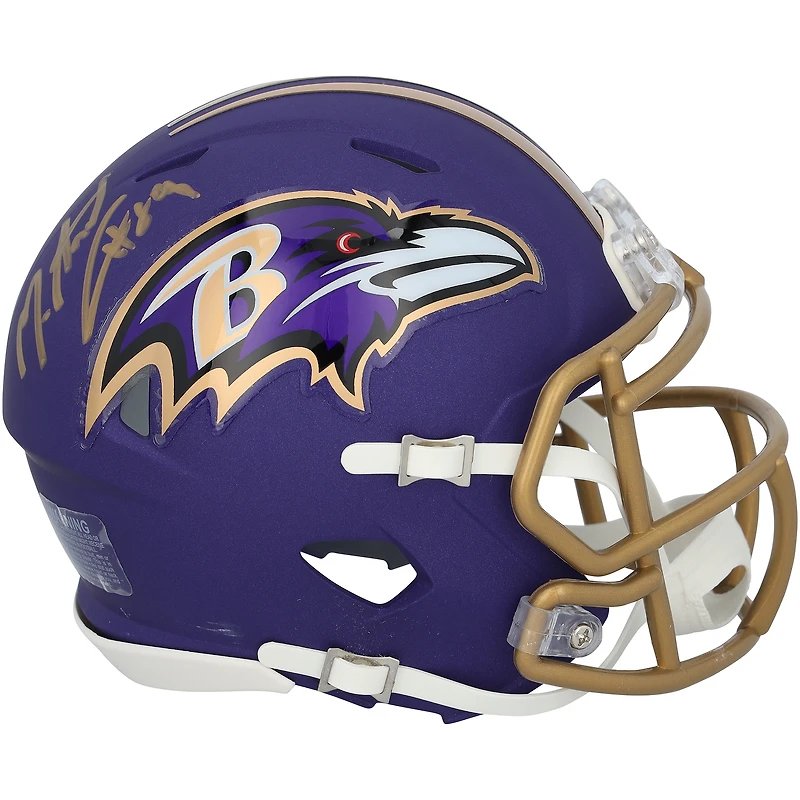 Mark Andrews Baltimore Ravens Autographed Riddell 2026 Purple Alternate Speed Mini Helmet
