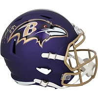 Casque réplique Riddell 2026 violet alternatif, autographié par Mark Andrews des Ravens de Baltimore