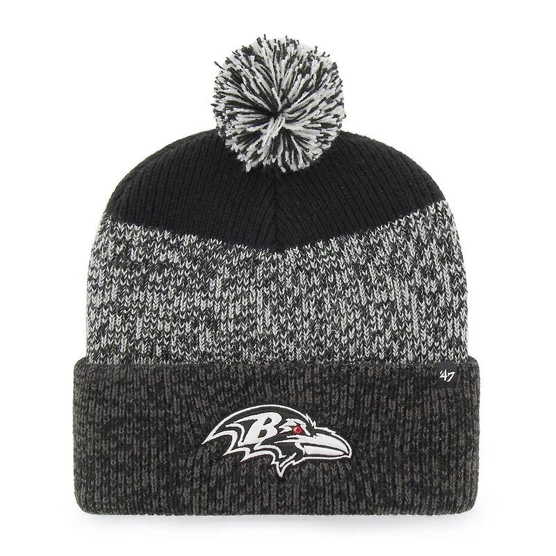 V111020 RAV BKB NFL Chapeau en tricot à revers statique avec pompon POM F-STATC03ACE-BKB